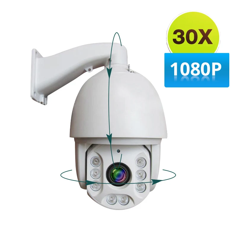 1080P PTZ IP Camera Outdoor Onvif 30X ZOOM Waterproof Mini Speed Dome