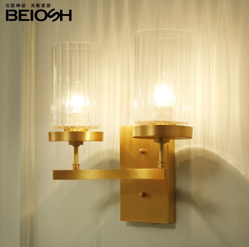 

Spain Design Brass Wall Lamp with Glass Shade