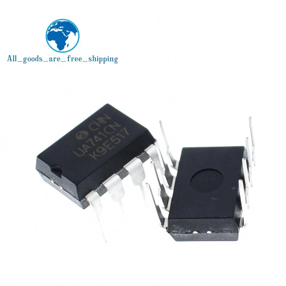 

10pcs UA741CN UA741 LM741 op amp compensation type DIP-8