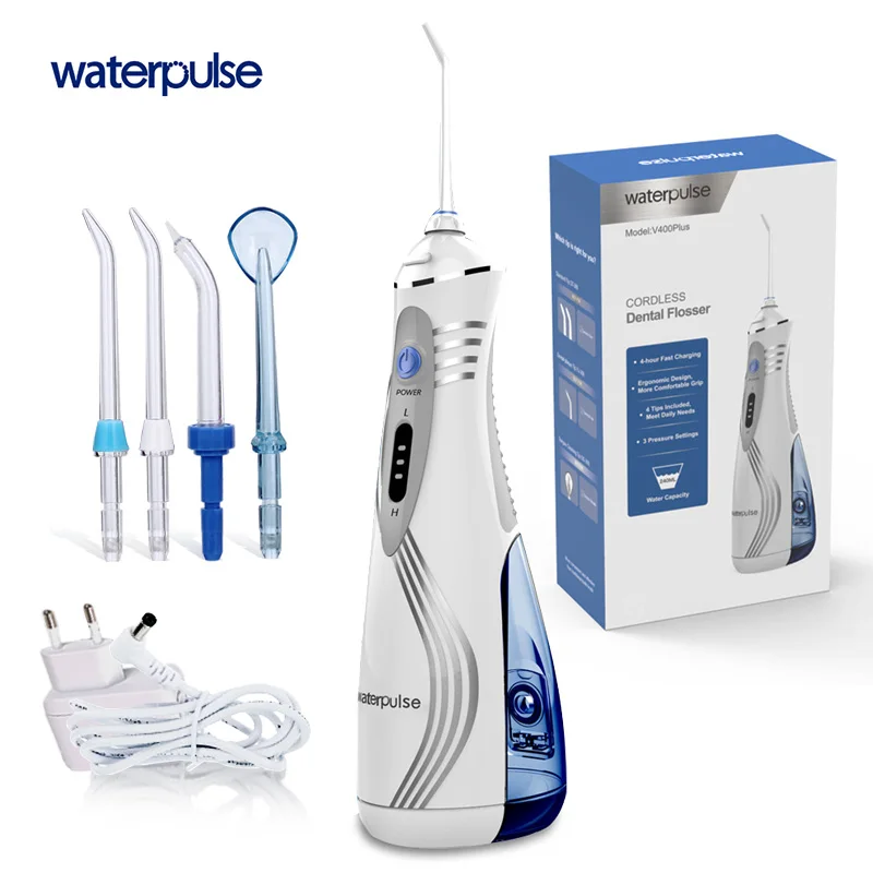 

Waterpulse V400P Oral Irrigator Electric Rechargeable Portable Dental Irrigator Teeth Cleaning Oral Dental Floss Water Jet
