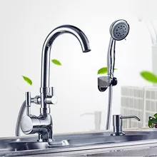 Высокое качество горячей и холодной воды двойной выход смеситель для кухни