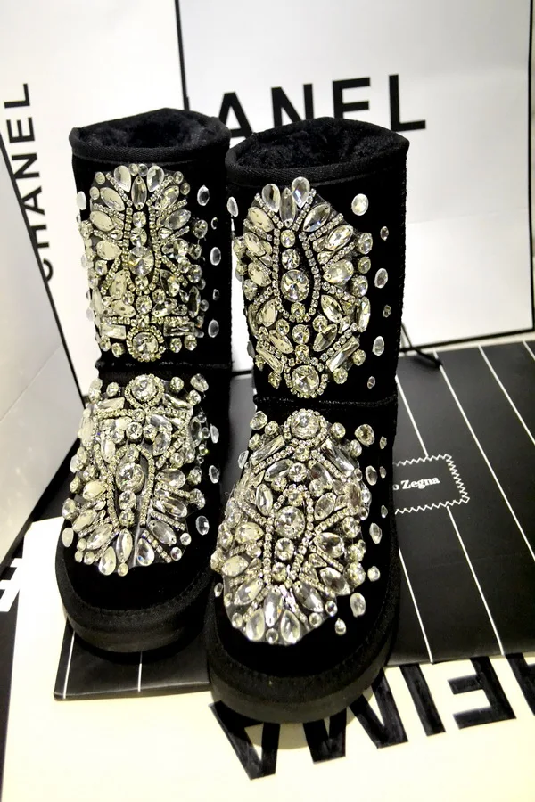 sequin flat boots