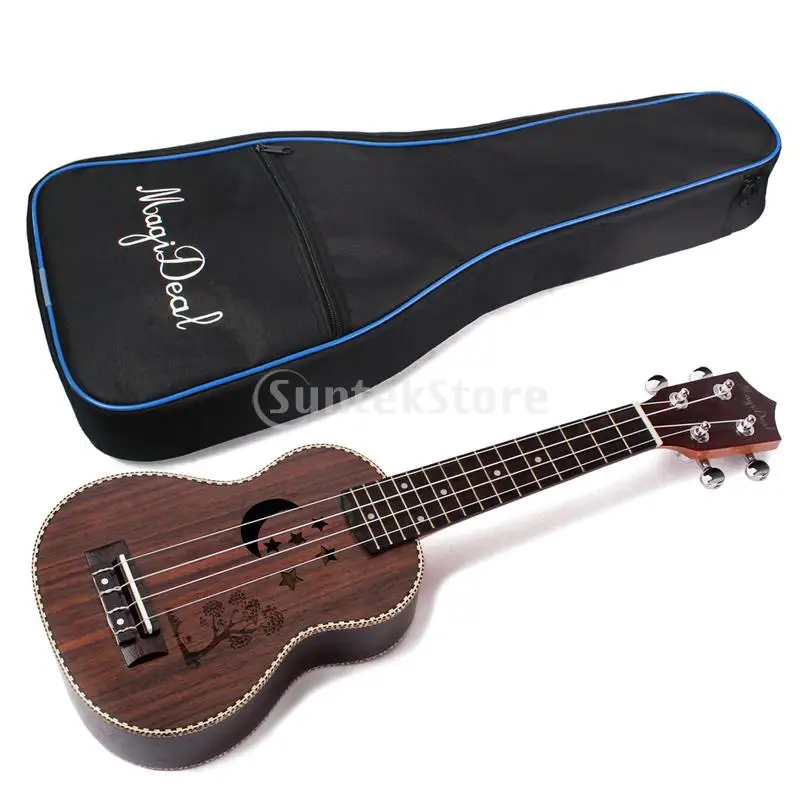 

Magideal Rosewood Ukelele 21'' Uke Moon & Five Stars Pattern Ukulele with Bag