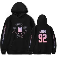 LUCKYFRIDAYF Kpop Bangtan Boys Love Yourself BTS V ARMY Print Hoodies Sweatshirts Women Fans Sweatshirt Hip Hop Clothes Jungkook