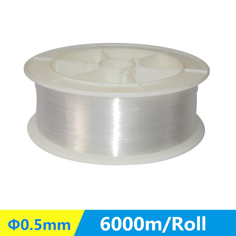 0,5 мм Диаметр/6000 м/рулон PMMA волоконно-оптический кабель конец свечение для украшения освещения