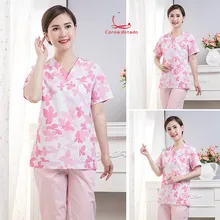 Хирургическая Одежда Ручная стирка одежда салон красоты оральная больница медсестры одежда с короткими рукавами рабочая одежда летом