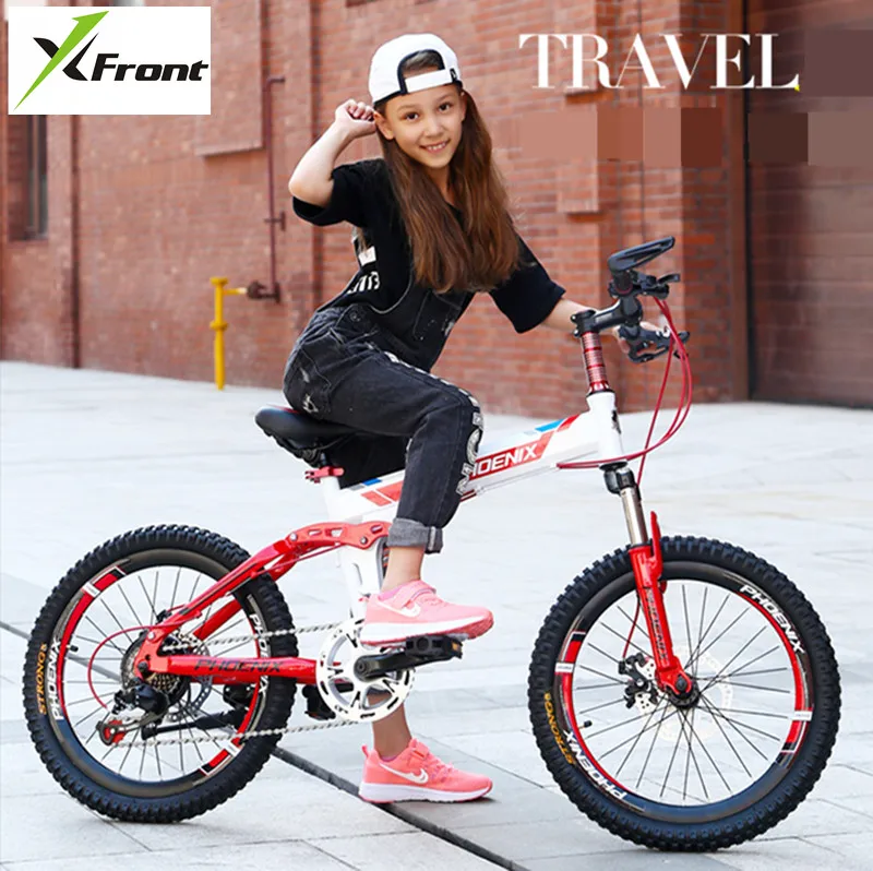 

New brand Children Bike Carbon Steel Frame 20 inch Wheel Dual Disc Brake Folding Bicycle Outdoor Sports MTB bicileta