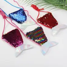 Кошелек для монет для женщин с хвостом русалки, кошелек с блестками для девочек, сумки через плечо, держатель для карт, кошелек, сумочка для детей, подарки