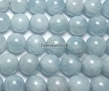 

Natural Aquam arine Gems Stone 6mm Round Beads 15.5'' for Jewelry Making Crafts 2 Strands/Pack
