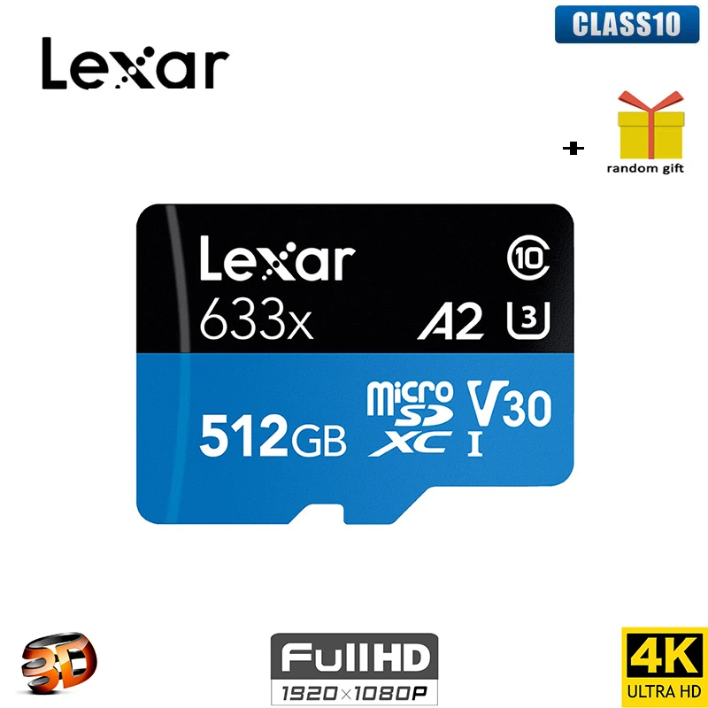 Lexar 633x Micro SD 16 ГБ 32 ГБ 64 Гб 128 ГБ картао де Мемория карта памяти компактная флеш-карта класс 10 планшет ноутбук tf держатель для карт