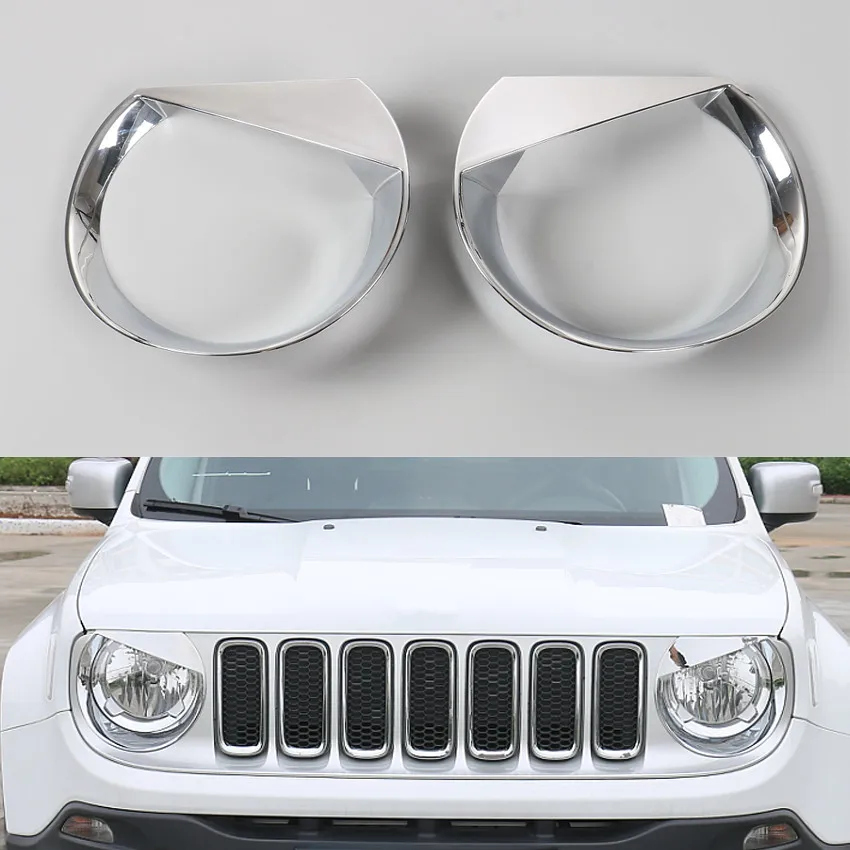 YAQUICKA Auto Car Front Head Lights Headlights Lamp Trim Cover Chromium