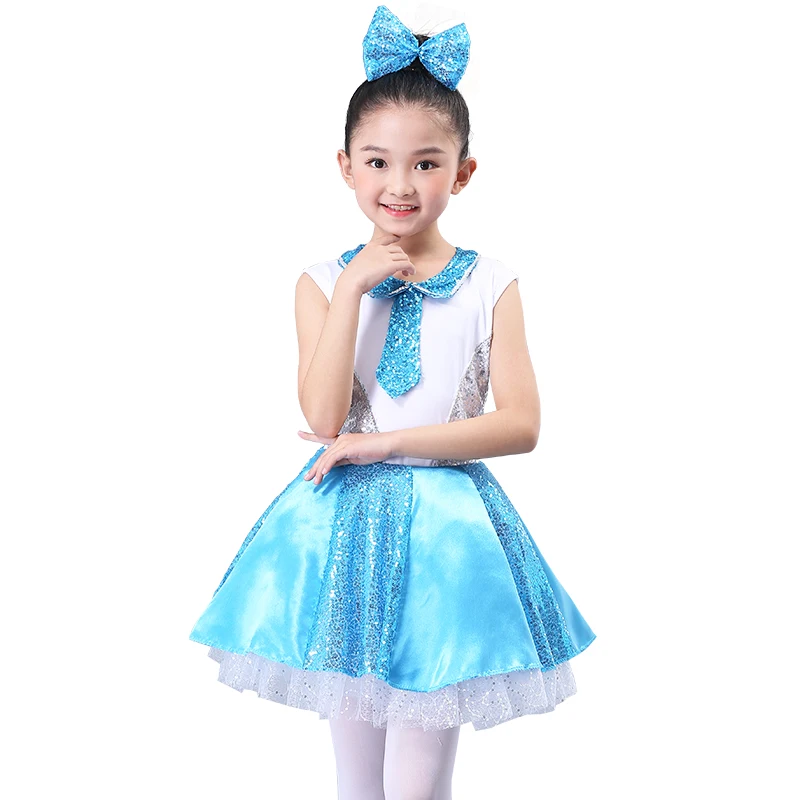 

Children Jazz Dance Costumes Sequins Girls Street Dance Show Clothes Kids Hip Hop Stage Dancing Suits Jazz dance dress for girl