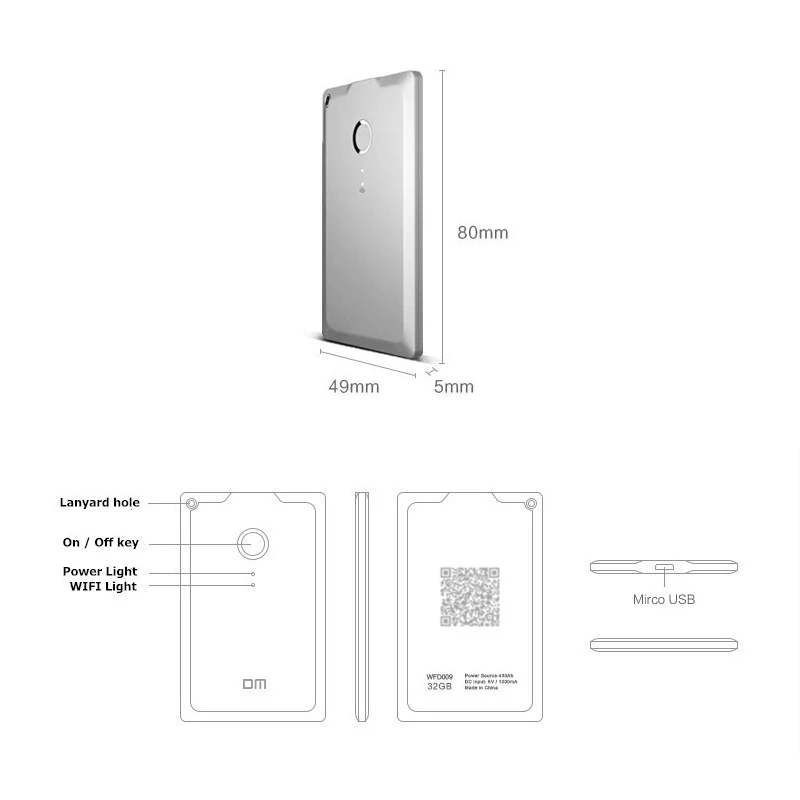 DM USB флеш накопители WFD009 32 Гб WIFI накопитель для iPhone/ Xiaomi /huawei/ Android / PC смарт флешка Usb