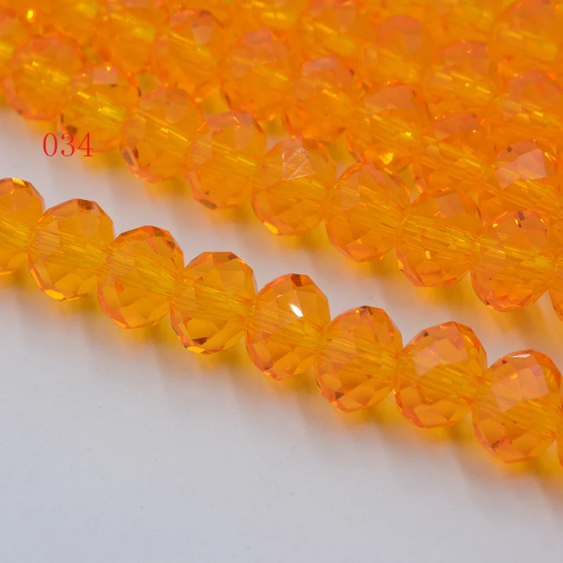 

4MM 140 pcs/lot Loose Pacer Cut Faceted Crystal Glass Stand Beads Strings DIY Jewelry Making bracelet necklace