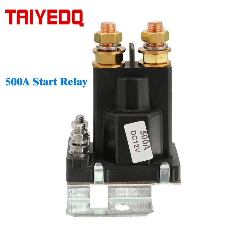 

Dual Battery Start relay 4 Pin 500A DC12V 24VDC Car Power Switch,Starting Relay,Auto Start Contactor Isolator Relay