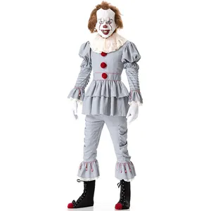 Clowns Costume Scary Halloween Costume For Women Joker Stephen King's It Pennywise Costume Clowns Suit Fancy Party Prop Outfit