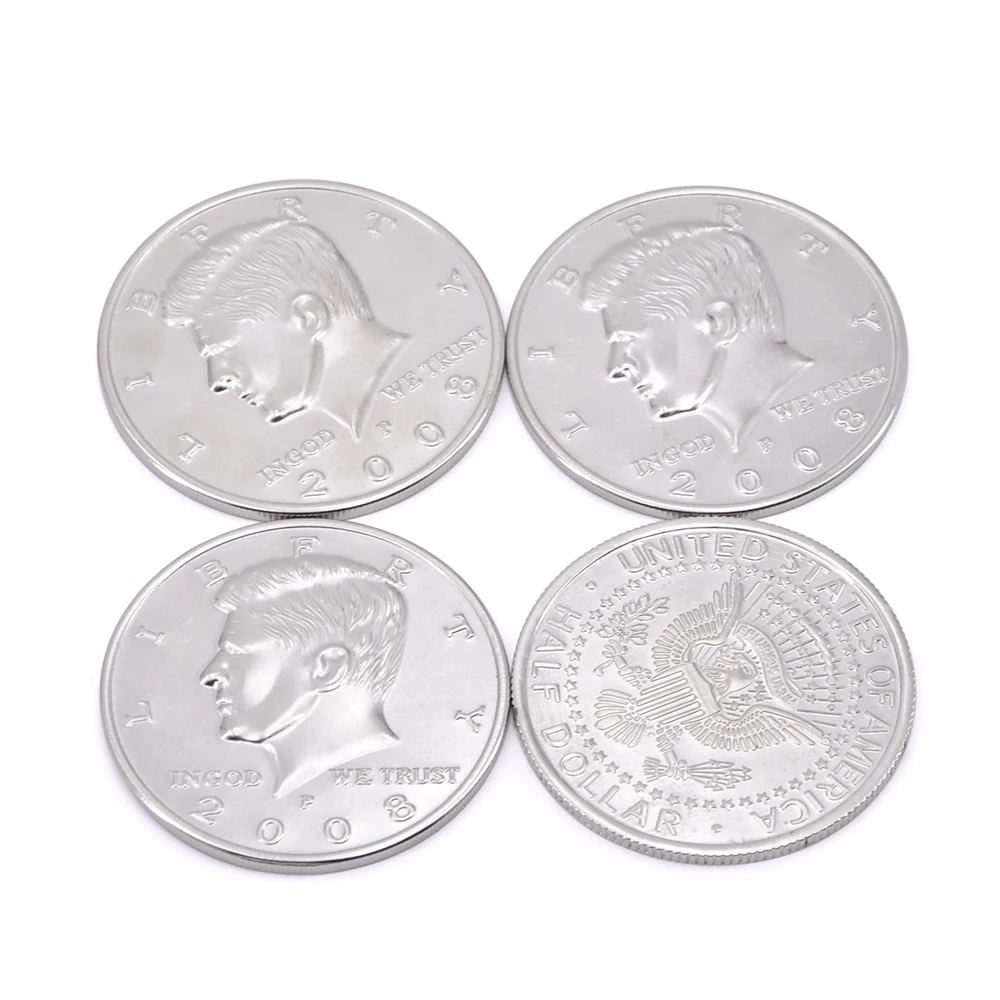 Jumbo Half Dollar Shells 3 + 1 Set(Dia 5.8cm) One Coin to Four