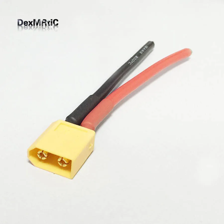 XT60 Male Connector 10CM Silicon Wire 12AWG Lithium battery modified