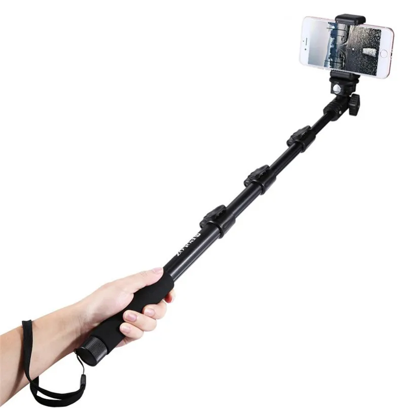 18-47inch Waterproof Selfie Stick Extendable Handheld Self-portrait Monopod For Go Pro Hero 180-DEGREE ROTATION 40AP2907