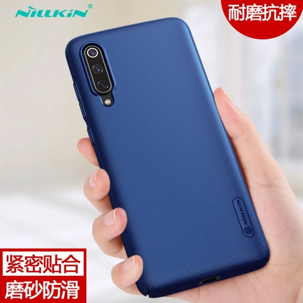 For Xiaomi Mi 9 Case Xiaomi mi 9 SE Cover Nillkin Frosted Shield PC Hard Back Cover Case for Xiaomi Mi 9 Mi9 Explorer cases - Цвет: Blue