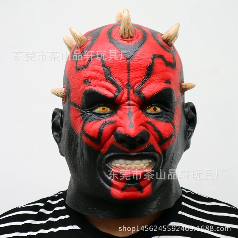 

Free Shipping Halloween Party Cosplay Adults Movie Star Wars Mask Darth Maul Latex Halloween Mask Full Head Scary Zombie Mask