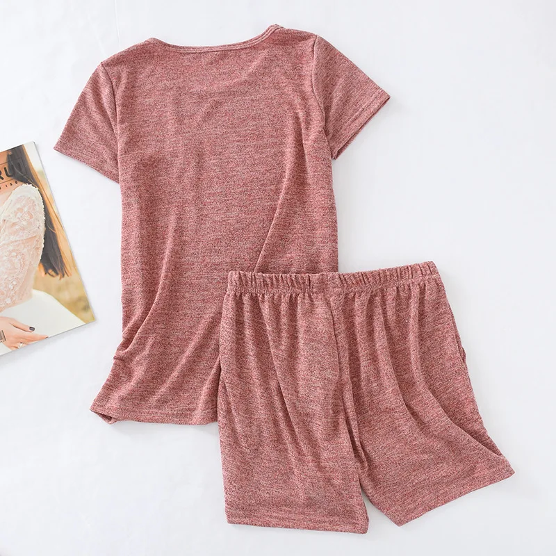 Новый Чистый хлопок свежий короткий пижамный комплект женские летние сексуальные японские с коротким рукавом простые женские пижамы для