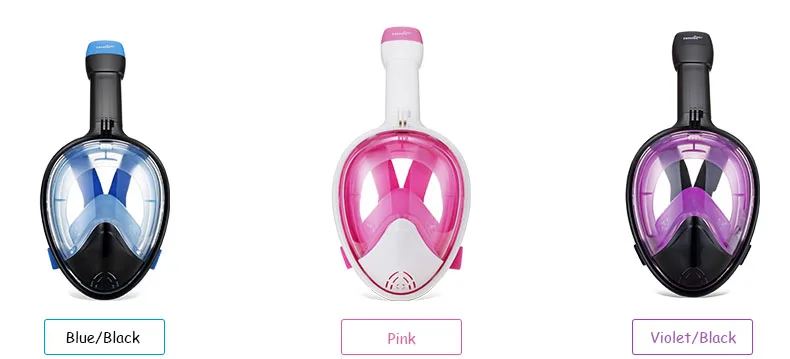 High-quality Full Face Anti-Fog and Anti-Leak Snorkel Diving Mask equipment with 180 Degree Viewing Area and Gopro Camera Moun High-quality Full Face Anti-Fog and Anti-Leak Snorkel Diving Mask equipment with 180 Degree Viewing Area and Gopro Camera Moun