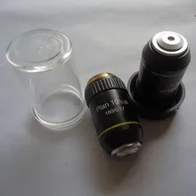 10X L = 195 ПЛАН Ахроматический био-микроскоп биологический микроскоп объектива с резьбой Диаметр 20,2 мм для школы лаборатории