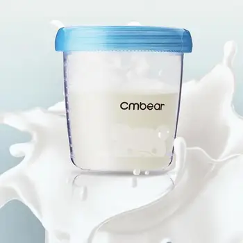 

4pcs Safety Baby Breast Milk Storage BPA Free PP Cup Newborn Food Container