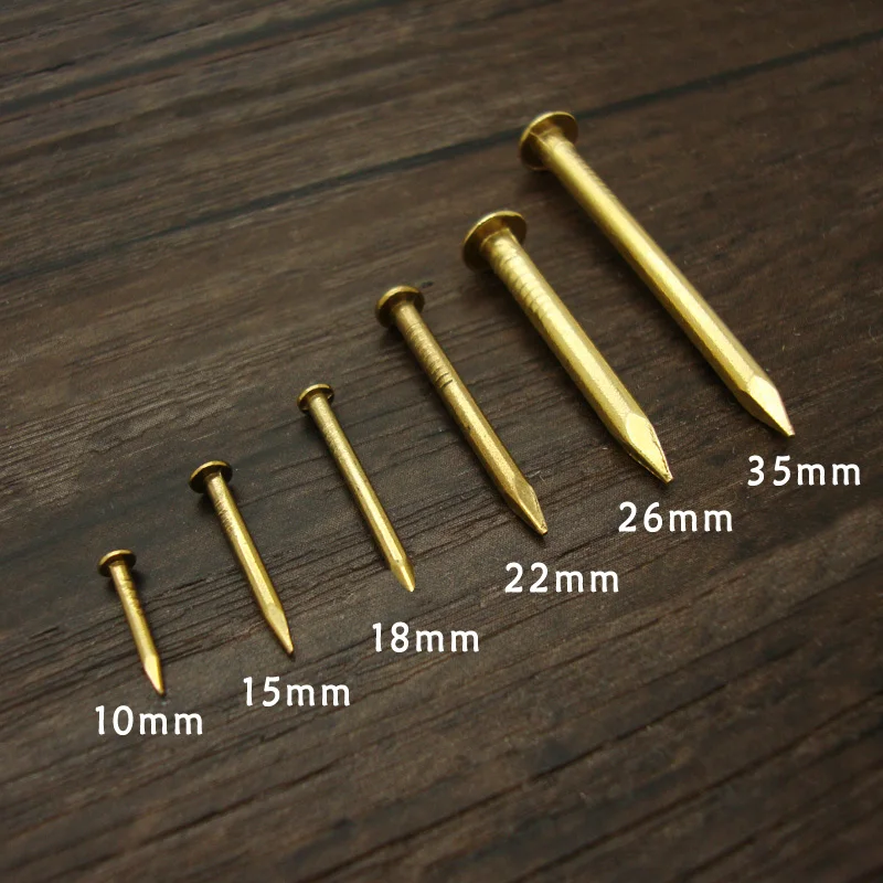 50pcs Fastener Round small copper nail Antique drum Furniture hinge