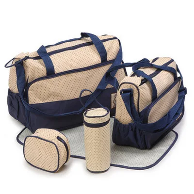 5 шт. рюкзак большой емкости органайзер для мам детские пеленки сумка костюмы для мам восемь цветов наборы пеленок сумка для мамы сумка для беременных - Цвет: navy