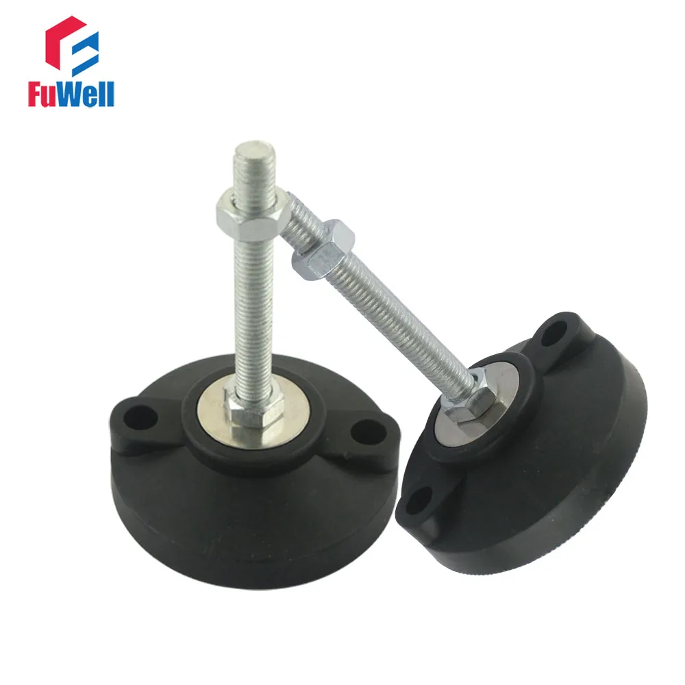 

2pcs M14 Thread Adjustable Foot Cups Reinforced Nylon Base 100mm Diameter Articulated Feet 100/120/150mm Length Leveling Foot