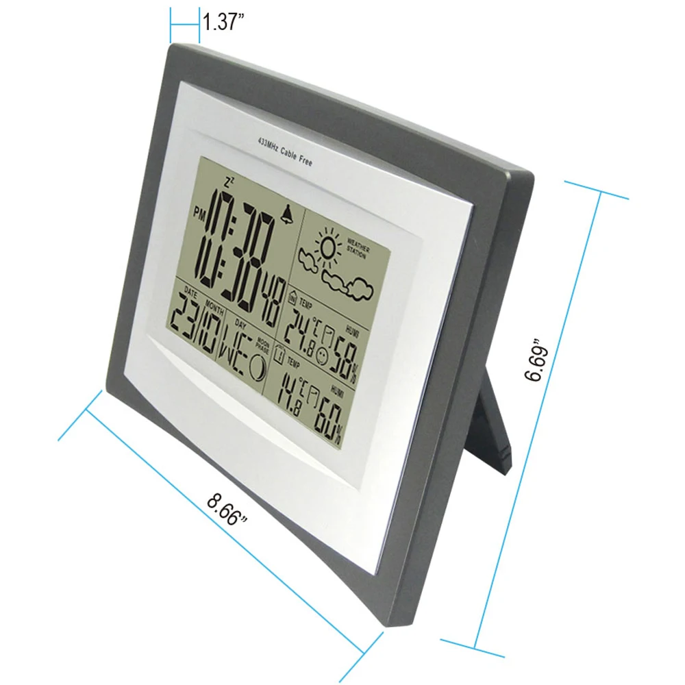 DYKIE Беспроводная метеостанция Lcd экран Indooor открытый с беспроводным передатчиком