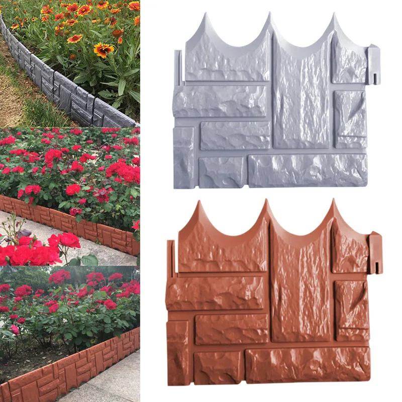 حديقة طوب أسمنتي السياج الاسمنت قالب حجر الخرسانة زهرة فناء الحديقة أداة تصنيع القوالب GQ999 حديقة طوب أسمنتي السياج الاسمنت قالب حجر الخرسانة زهرة فناء الحديقة أداة تصنيع القوالب GQ999
