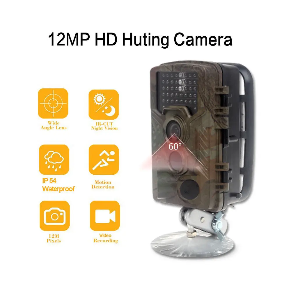 Free-Shipping-32GB-H801W-12MP-Infrared-IR-Digital-Trail-Game-Hunting-Camera-6V-Solar-Battery (1)