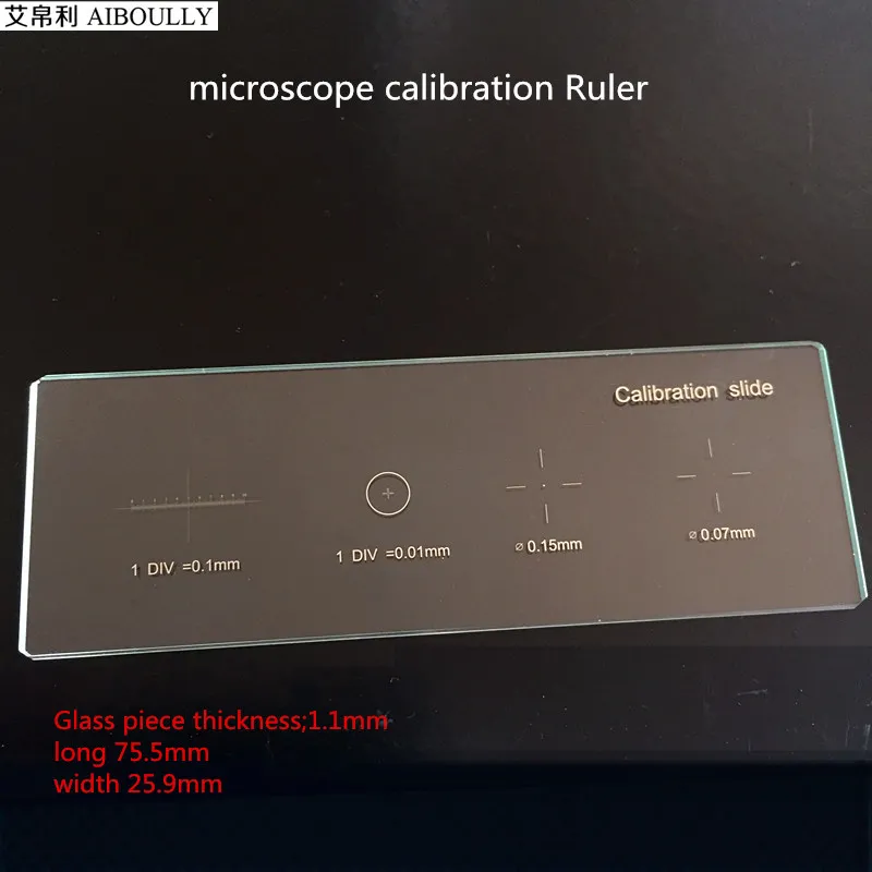 

AIBOULLY Calibration scale for microscopes XY axis line DIV-0.01mm Measuring microscope Cross-hair ruler Micro-plane adjustment