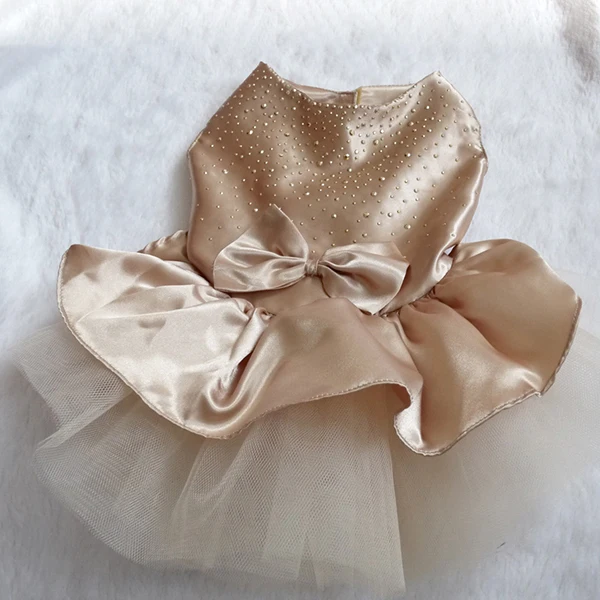 

Dogs Puppy Wedding Party Lace Dress Clothes Bow Tutu Princess Dog Dress Pet Apparel