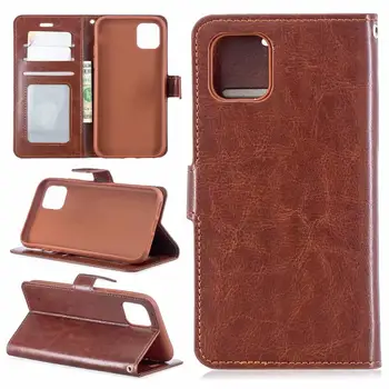 

30pcs/lot Crazy Horse Wallet leather Stand PU+TPU Cover Case For iPhone 5.8 6.1 6.5 inch 2019