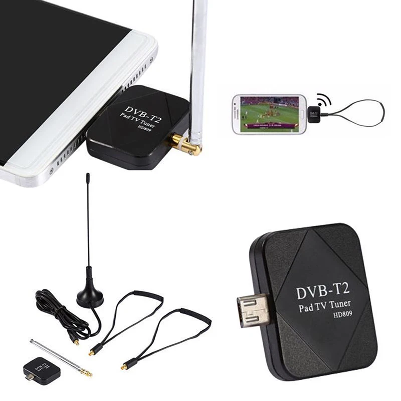 ТВ приемника Micro смарт-dvb T2 Мини Спутниковый ТВ тюнер USB DVB-T2 сигнала цифровой приемник для смартфон Android