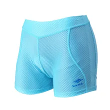 Women Santic Silicone Padded Cycling Shorts Knickers Sports Underwear Protective Sky Blue Cycling Bike Shorts hombre S25164101B