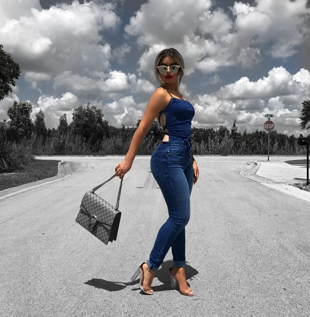 VOLALO Sleeveless Backless Tie Back Snap Buttons Lace Up Women's Bodysuits Summer Jean Playsuits Jumpsuits Bodice Rompers New