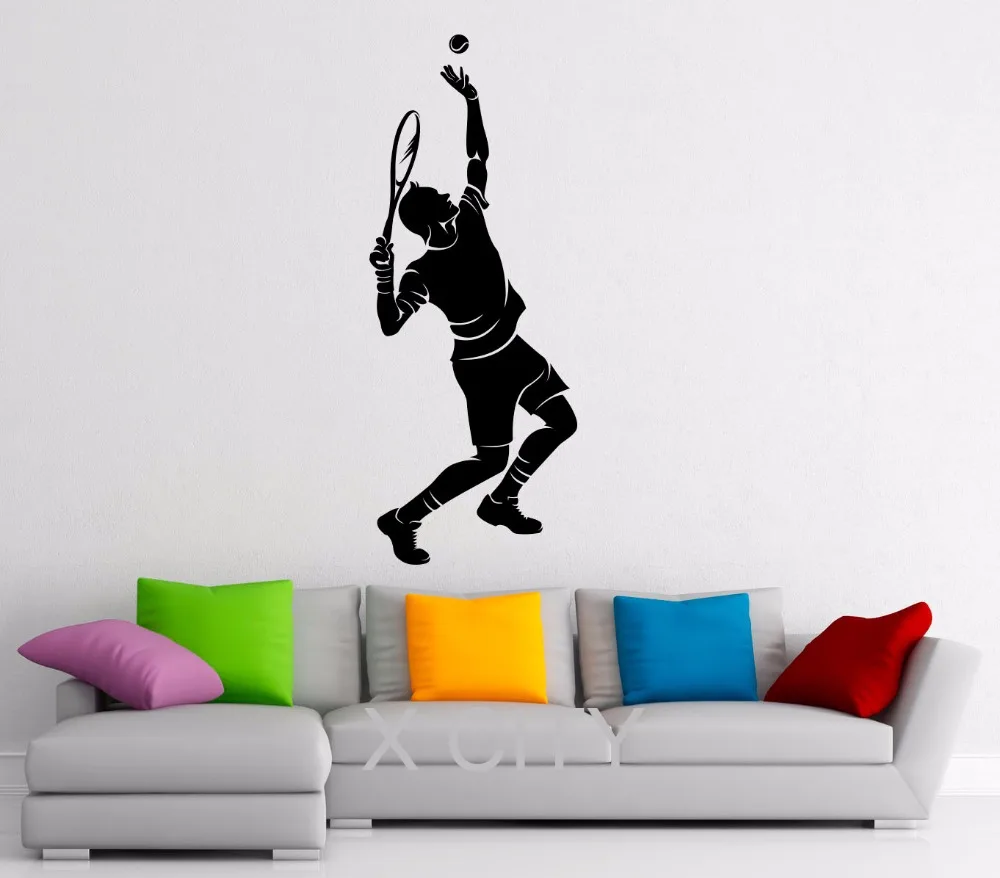 Tennis Wall Decals Sport Vinyl Sticker Graphic Decor School Dorm Home