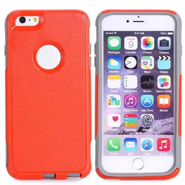 DHL жесткий пластиковый чехол для iphone 6 plus 6s plus, пластик+ ТПУ 2 в 1 чехол для iphone 6 plus 6s plus 100 шт./партия - Цвет: Orange
