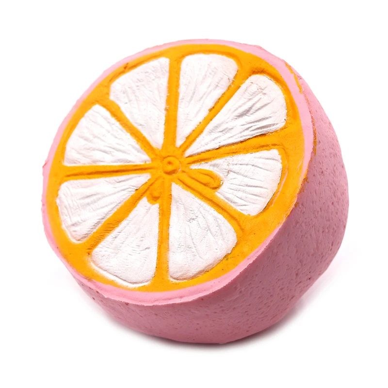 Kawaii Jumbo Squishy Pink Yellow Lemon Super Squishy Slow Rising Fruit Charms Squeeze Toys Phone Strap