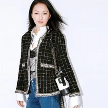 Осенние винтажные шерстяные куртки женские твидовые куртки Casaco Feminino элегантные женские шерстяные пальто тонкие женские куртки