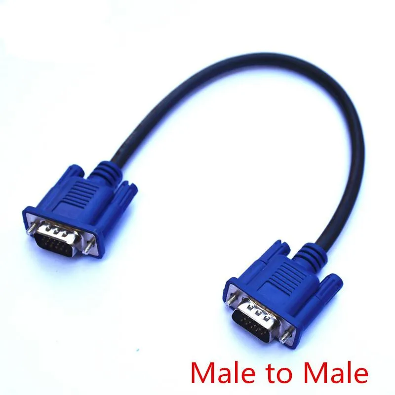 Короткий видеокабель 25 см 0 м HD15Pin VGA D Sub кабель Папа папа m/M мама и Мама RGB для