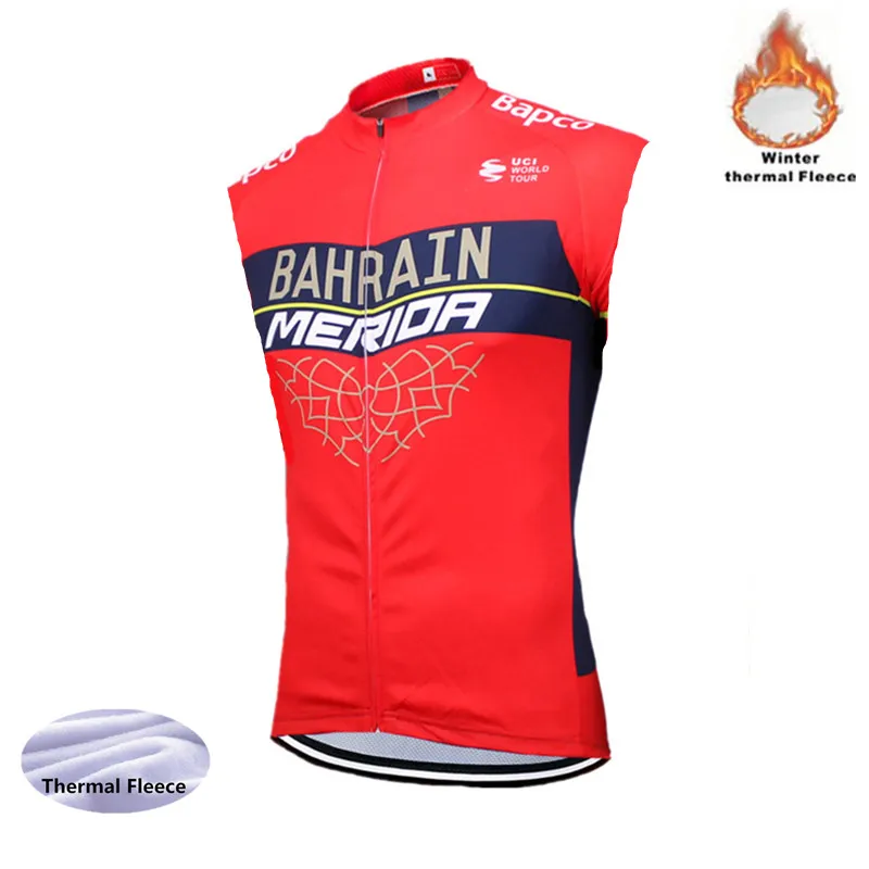 Buy bahrain merida red windproof vest 2018 cycling