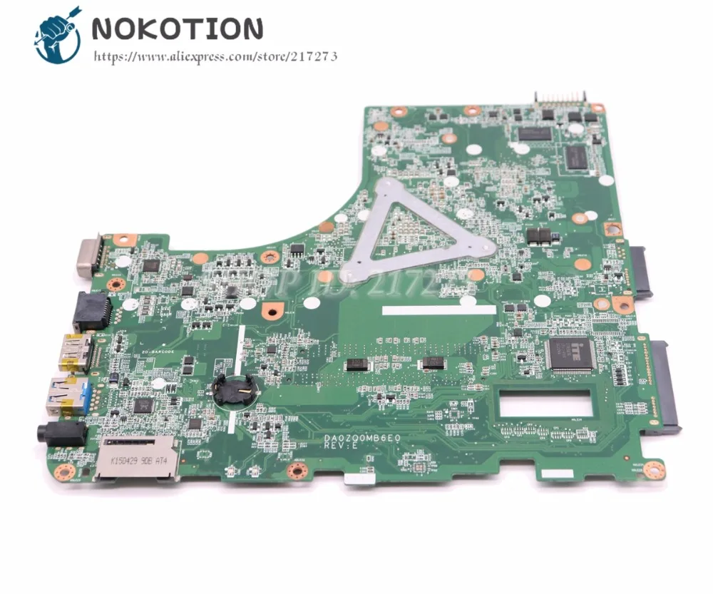 NOKOTION для acer aspire V3-472 V3-472P Материнская плата ноутбука DA0ZQ0MB6E0 NBV9T11006 основная плата I3-4005U Процессор GT820M GPU