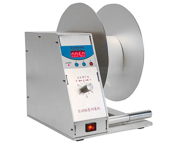 automatic label rewinder