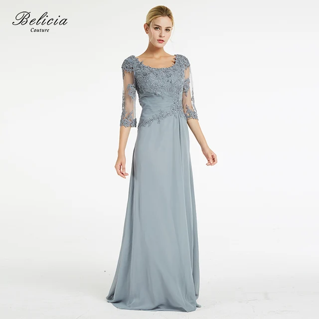 Belicia Couture Mother Of The Bride Dresses Liques Beading Lace Belicia Couture Mother Of The Bride Dresses Liques Beading Lace Half Sleeves Formal Evening Elegant